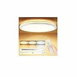 Taipow LED Deckenlampe 24W Dimmbar, 11 Farbtemperatur 3000K-6500K mit Fernbedienung, 30cm runde Deckenleuchte Hintergrund-Lichtring, Ultra Dünn Schlafzimmer Badezimmer Zimmerlampe Küchenlampe -2642LM