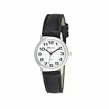 Ravel - Unisex - Armbanduhr mit großen Ziffern - Schwarzes/silbernes Ton/weißes Zifferblatt