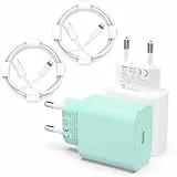 iPhone Ladekabel Ladegerät 25W[Apple MFi Zertifiziert] Lightning Kabel für iPhone 14 Pro Max 13 Plus 12 11 SE iPad Stecker Schnellladegerät Netzteil Schnellladekabel USB C Power Adapter (Grün Weiß)