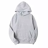 Huoghebg Oversize Pullover Damen Hoodie Frauen Ausgewaschene Hoodie Y2k Vintage Sweatshirt Basic Damen Kapuzenpullover Mit Fleece Baumwolle üBergangspulli Retro Kapuzenjacke Kapuzenpulli
