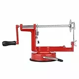 Asixxsix Kartoffel-Twister, Komfortabler Twister-Schneider mit Handgefühl für Kartoffeln und Gemüse, Manueller Spiralschneider aus Edelstahl 304 für Hobbyköche (rot, 27,5 X 10 X 13,5 cm)
