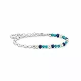 THOMAS SABO Armband mit blauen Steinen und Perlen 925 Sterlingsilber