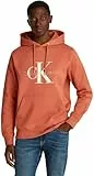 Calvin Klein Herren Hoodie Seasonal Monologo Regular aus Baumwolle, Orange (Aragon), 5XL