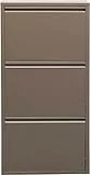 Kare Design Schuhschrank Caruso, Taupe, 104x50x15 cm, Schuhkipper, Schuhablage, mit 3 Klappen, für 6 Paar Schuhe, Schmal, Platzsparend, Hoch, Eingangsbereich