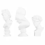 NUOBESTY 3 Stück Griechische Harz Statuen Kleiner Büsten Figuren Mythologie Dekoration für Schreibtisch Wohnzimmer