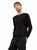 TOM TAILOR Herren 1012820 Basic Strickpullover Mit V-Ausschnitt, 29999 - Black, M EU