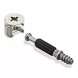 50 Stück HETTICH Korpusverbinder Exzenter RASTEX 15 (Ø 15 mm) und Einschraubdübel Twister DU 232 T (6 x 11 mm) Möbelverbinder von SOTECH
