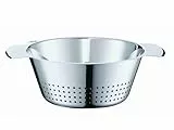 RÖSLE Seiher konisch, mit Schüttrand zum Abgießen von Flüssigkeiten, Edelstahl 18/10, spülmaschinengeeignet, Durchmesser 24 cm, Silberfarben