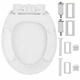 LxsNyvantic Toilettendeckel,Wc Sitz Mit Absenkautomatik,O WC Sitz,PP-Material, Zwei Installationsmethoden,Geräuschloser Abstieg,Passend Für Die Meisten Toiletten Vom Typ O (weiß)
