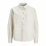 Jack&Jones Damen JXGELLY New RLX Cord Overshirt SN Jacke, Bone White, XL