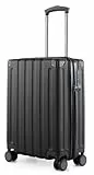 Hauptstadtkoffer Q-Damm - Handgepäck 54x37x21, TSA, 4 Rollen, Reisekoffer, Hartschalenkoffer, Rollkoffer, Handgepäckkoffer, Bordgepäck Koffer, Schwarz
