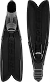 CRESSI Gara Turbo Flex Fins Black 44/45 - Leichte reaktionsfreudige Unisex Flossen modularem Gara System mit austauschbaren Blättern für Tauchen, Apnoe, Speerfischen, Schnorcheln, Schwarz, 44/45