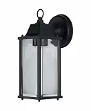 Osram ENDURA Classic Außenleuchte M E27 Schwarz, IP43, Aluminiumgehäuse, klares Glas, ohne Leuchtmittel, Wandmontage für geschützte Bereiche