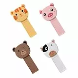 SOPOTUTU 4 Stück Teiliges Wc Sitzheber mit Kreativem Cartoon Design Einfach zu Installierende Toilettendeckel Griffe Hygienische Closestool Accessoires Geeignet für Senioren und Haushalt