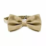OcioDual Beige Fliege Herren, Herren Fliege Anzug, Einfach Herrenfliege mit verstellbarem Haken-Clip-Verschluss, 12 cm x 6 cm, Feiern, Partys, Arbeit, Hochzeiten und Events