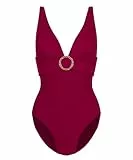 Hunkemöller Crinkle Ring Badeanzug - Beaujolais - L