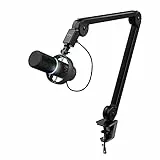 Trust Gaming GXT 255Plus Onyx Professionelles Mikrofon mit Arm, Nierencharakteristik, Popfilter, USB, LED, für Aufnahme, Streaming, Podcast, Broadcasting - Schwarz