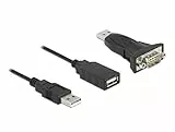 Delock Adapter USB 2.0 Typ-A zu 1 x Seriell RS-232 D-Sub 9 Pin Stecker
