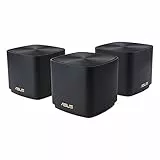 ASUS Ai Mesh AX-WLAN System ZenWiFi XD4 Schwarz (3in1 Mesh Zugangspunkte-Set, AX1800 WiFi 6, 2x Gigabit LAN, App Steuerung, unterbrechungsfreies Roaming, AiProtection)