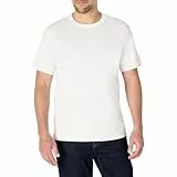 Amazon Essentials Herren-T-Shirt, lockere Passform, schwere Baumwolle, Weiß, Größe L
