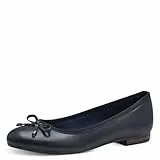 MARCO TOZZI Damen Ballerina Schleife runde Form Slipper 2-22137-42, Größe:38 EU, Farbe:Blau