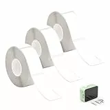 3 Rollen Thermo Etiketten Selbstklebend 12 x 40 mm Etiketten Selbstklebendes Thermoband Kompatibel mit P15 Etikettendrucker für Zuhause Büro Schule (480pcs)