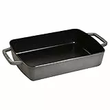 STAUB Ofenform/Servierplatte/Auflaufform, rechteckig mit 2 Griffen, 30x20 cm, 3,1 L, Gusseisen, Für alle Herdarten inkl. Induktion & Backofen, Graphitgrau