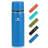 SANTECO Thermoskanne Thermosflasche Edelstahl 1l, 500ml, Auslaufsicher Isolierflasche mit Trinkbecher für unterwegs, Thermoskanne Kaffee & Tee für Kinder, Sport, BPA-Frei, 24H Kalt & 12H Heiß