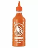 FLYING GOOSE Sriracha Spicy Mayoo Sauce, extra scharfe Mayonnaise, sehr scharf, orange Kappe, Würzsauce aus Thailand, vegan, glutenfrei, 1 x 455 ml