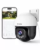 Tenda 5MP 3K Überwachungskamera Aussen WiFi 6, WLAN Kamera Außen mit Farbnachtsicht, 360° Auto Tracking, KI-Erkennung für Personen/Fahrzeuge, Nur 2,4GHz WiFi, Ohne ABO, Kompatibel mit Alexa