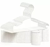 ilauke 54 Stück Kinder Kleiderbügel, Weizenstroh Baby Kleiderbügel, 10,6“ Baby und Kinderkleiderbügel, Platzsparend Baby Bügel zum Aufbewahren von Kinderkleidung, Weiß