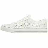 Große Damenschuhe, Sneaker in Übergröße Nina, Sneaker in Übergröße Häkeloptik, (44 EU, Nina weiß)