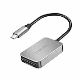 LogiLink CR0050 - Dual Kartenleser, USB-C 3.2 Gen1 für SD, SDHC, SDXC, microSD, SDHC, SDXC, MMC und RS MMC Karten bis 1TB, Aluminium