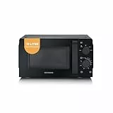 SEVERIN Mikrowelle Solo, Inverter, Auftauen und Erhitzen, 6 Leistungsstufen mit Auftaufunktion, Mikrowellengerät mit Drehteller für gleichmäßige Wärmeverteilung, 19L, 700W, Schwarz, MW 7580