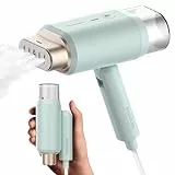 Newbealer Steamer Dampfglätter, 1200W Dampfbügeleisen Reise für Kleidung, 2 Dampfstufen Reisebügeleisen, 20s Schnelles Aufheizen Steam Iron, Klein und Leicht Bügeleisen für Reise und Urlaub, Grün