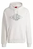 HUGO Herren Dacorolo Hoodie aus Baumwoll-Terry mit Logo-Stickerei Natur M