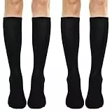 Sibba Damen Baumwoll Kniestrümpfe 2 Paar Winter Thermal Boot Top Lange Socken Causal Soild Stripe Tube Kniestrümpfe für Skifahren Snowboarden Wandern