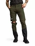 RevolutionRace Range Pro Stretch T Zip-Off Pants für Herren, Wandelbare Wanderhosen für Outdoor-Aktivitäten, Forest Night/Anthracite, XL