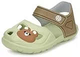KVbabby Sandalen für Mädchen Jungen Geschlossene Sandalen Leicht Strand Sandale Rutschfest Gartenschuhe Klettverschluss,2463Grün,26/27 EU/Etikett Größe 160