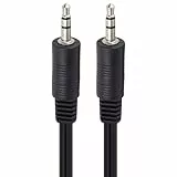 PremiumCord Klinkenkabel, Klinkenstecker 3,5mm, StereoJack Stecker auf Stecker, Aux Headset Audio Verbindungskabel, Für TV Handys MP3 HiFi, geschirmt, Farbe schwarz 3m