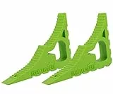 Schellenberg 66363 Fensterstopper und Türstopper Doppelpack, Türkeil, Fenster Sicherung gegen zuschlagen, Hellgrün, 2er Set