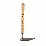 Kent & Stowe Schneidehacke – Gartenhacke aus Edelstahl mit Stiel aus Eschenholz, Entfernt Unkraut und Moos, Unkrautjäter, Länge: 32 cm