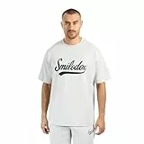SMILODOX Herren T-Shirt Lorik - Locker geschnittenes Oversize Shirt mit Retro Frontprint, bequemem Rundhalsausschnitt und weichem Material für einen modernen Streetwear Look