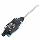 Oumefar Wasserdichter Momentan Endschalter, für flexible Schraubenfeder 1NC 1NO Momentan Mikro Endschalter für elektrische Whisker Feder(BM 8167)