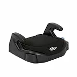 Graco Booster Basic R129, Autokindersitz ab ca. 7 bis 12 Jahre (135 bis 150 cm), Sitzerhöhung ohne Rückenlehne, Getränkehalter, schwarz, Black