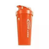 Best Body Nutrition Eiweiß Shaker orange – 700 ml Protein Shaker mit Sieb & Mess-Skala – auslaufsicher – spülmaschinengeeignet – BPA-frei – für klumpenfreie Proteinshakes
