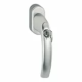 HOPPE 10763909 Fenstergriff Atlanta-Secustik m. Rast. 45°,VK 7 x 32-42 mm, Silber