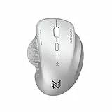 Anmck Bluetooth Maus, Wiederaufladbare Kabellose Maus (Dualmodus: BT 5.1 + 2,4G), Einstellbare DPI 1000/1200/1600, Ergonomische Leise Funkmaus für Laptops,PC,Computer,Mac OS, Android, Windows