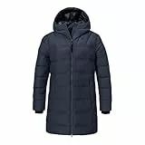 Schöffel Damen Ins Parka Style Boslix WMS, wärmende Winterjacke mit synthetischer Daune, wind- und wasserabweisende Funktionsjacke mit gefütterter Kapuze, navy blazer, 44