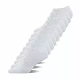 YouShow Sneaker Socken Herren Damen 10er Set Kurze Sportsocken Atmungsaktive Baumwolle Socken Weiß 43-46
